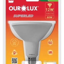 LAMP.PAR 38 LED OUROLUX 12W 3000K  PC 1