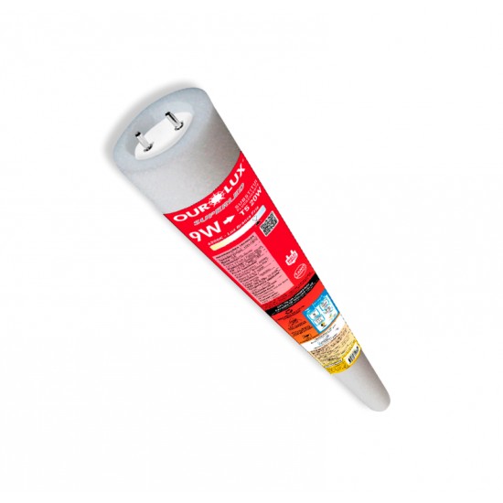 LAMP.TUBOLED GLASS DRIVE INTEG T5  9W 6500K OUROLU PC 1