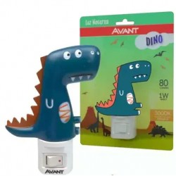 ABAJUR LUZ NOTURNA LED AVANT DINO BIV PC 1