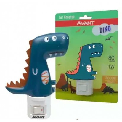 ABAJUR LUZ NOTURNA LED AVANT DINO BIV PC 1