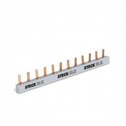 BARRAMENTO STECK DIN BIF 12 2X6 210MM S2F210B 80A PC 1