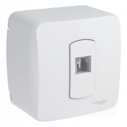 LINHA MILUZ SOBREPOR 1 TOMADA RJ11 2FIOS S3B66900 CF 1