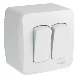 LINHA MILUZ SOBREPOR 2 INT SIMPLES S3B66110 PC 1