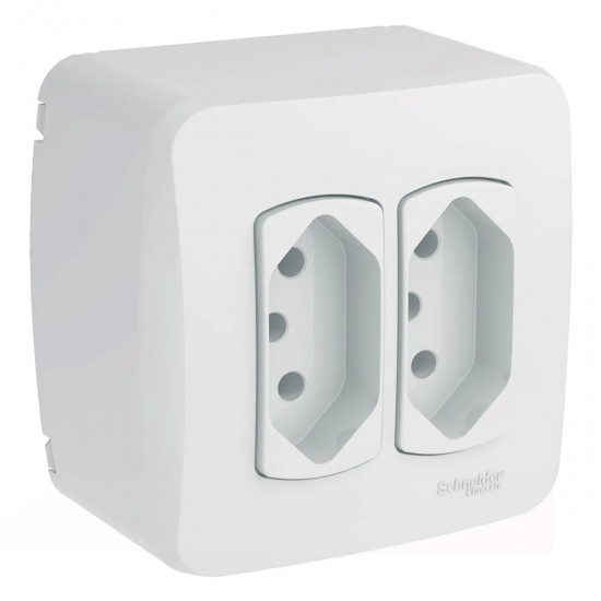 LINHA MILUZ SOBREPOR 2 TOMADAS 10A S3B66440 CF 1