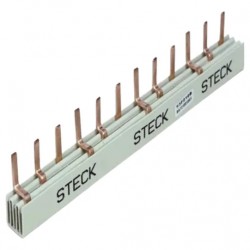 BARRAMENTO STECK DIN TRIF 16 2X8 285MM S3F285B 80A PC 1