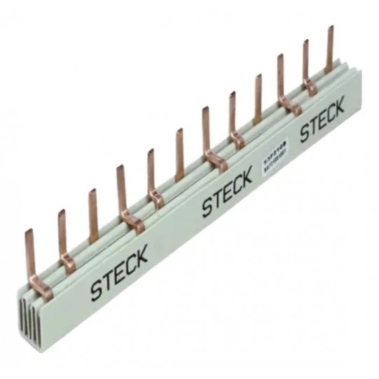 BARRAMENTO STECK DIN TRIF 16 2X8 285MM S3F285B 80A PC 1