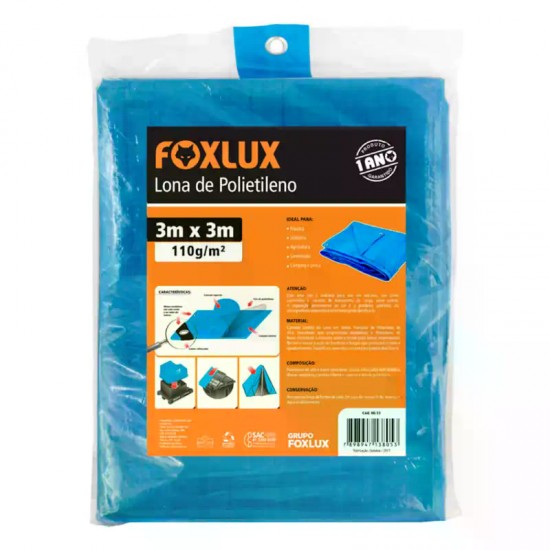 LONA DE POLIETILENO AZUL 3 X 3 UN 1