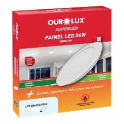 LUMIN LED ALUM OUROLUX EMB REDONDO 24W 4000K PC 1