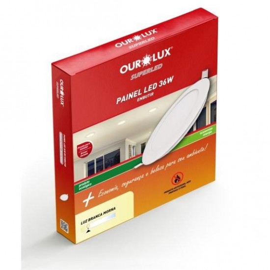 LUMIN LED ALUM OUROLUX EMB REDONDO 36W 2700K PC 1