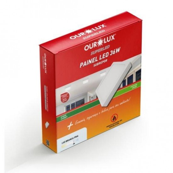 LUMIN LED ALUM OUROLUX SOB QUADRADO 36W 6500K PC 1