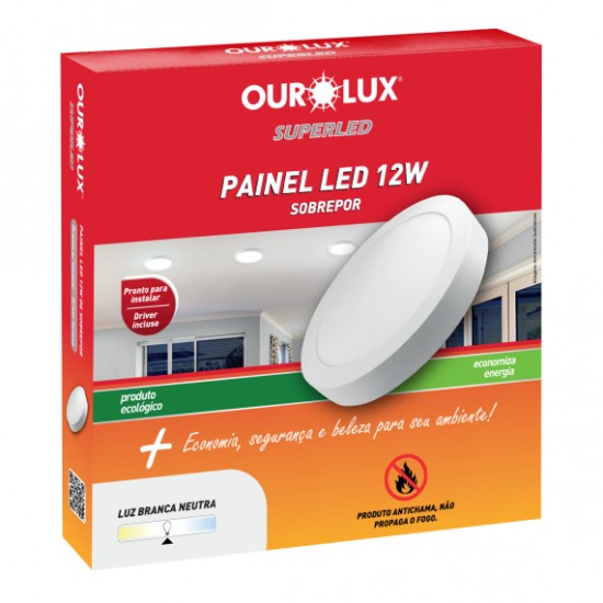 LUMIN LED ALUM OUROLUX SOB REDONDO 12W 6500K PC 1