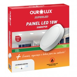 LUMIN LED ALUM OUROLUX SOB REDONDO 18W 6500K PC 1
