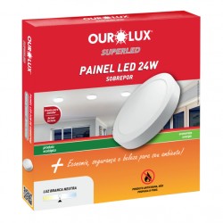 LUMIN LED ALUM OUROLUX SOB RED  24W 4000K 280MM PC 1