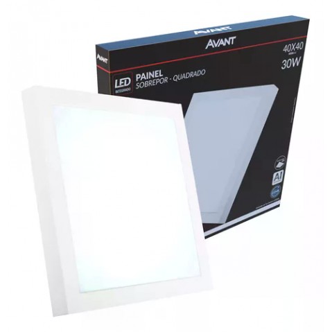 LUMIN.LED AVANT SOB QUADRADO 30W 3000K 40X40CM PC 1