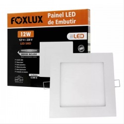 LUMIN.LED FOXLUX EMB QUADRADO 12W 6500K 16,7CM PC 1