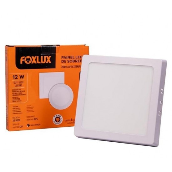 LUMIN.LED FOXLUX SOB QUADRADO 12W 3000K 15,6 CM PC 1