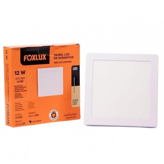 LUMIN.LED FOXLUX SOB QUADRADO 12W 4000K 15,4 CM PC 1