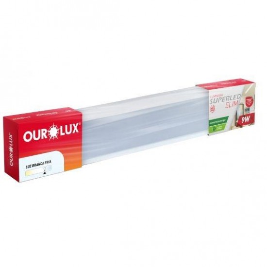 LUMIN.LED SLIM OUROLUX 09W BIV 6500K  25CM 5930C PC 1