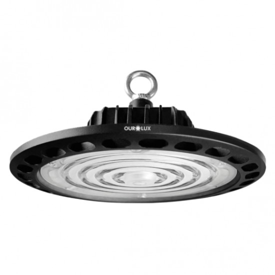 LUMINARIA LED OUROLUX HIGHBAY UFO 200W 6500K IP65 PC 1