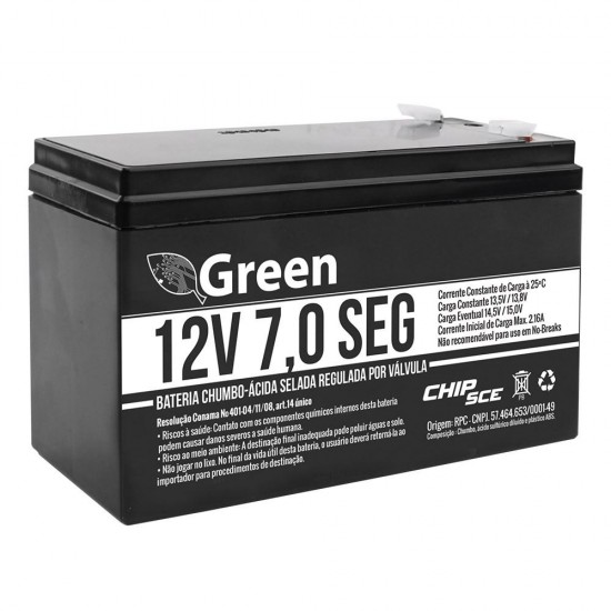 BATERIA SELADA GREEN 12V 7,0 PC 1