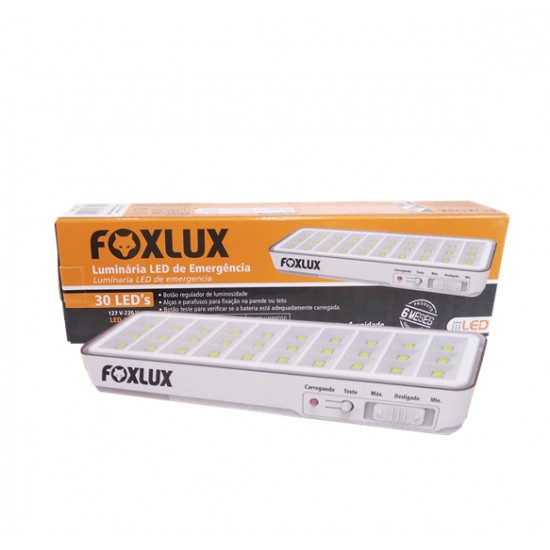LUZ EMERGENCIA 30 LEDS FOXLUX SLIM  PC 1