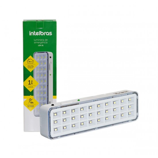 LUZ EMERGENCIA 30 LEDS INTELBRAS LEA31 PC 1