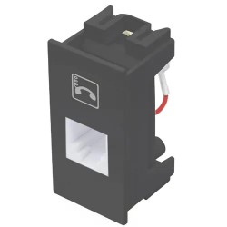 MODULO HABITAT BLACK 1 TOM RJ11 4 VIAS 4039 PC 1
