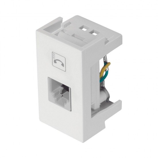 MODULO MODUL/EVID/BLANC+ 1 TOMADA RJ11 4 VIAS 0501 PC 1