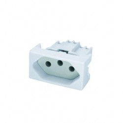 MODULO PEROLA BRANCA 1 TOMADA 10A PC 1