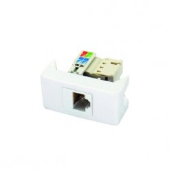 MODULO PEROLA BRANCA 1 TOMADA RJ45 PC 1