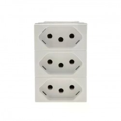 MODULO PIAL PLUS+ BCO 3 TOMADAS 615043BC 10A PC 1