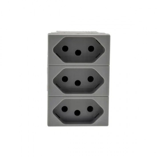 MODULO PIAL PLUS+ CZA 3 TOMADAS 615043CZ 10A PC 1