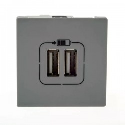 MODULO PIAL PLUS+ CZA TOMADA 2 USB 615089CZ PC 1