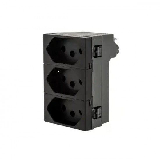 MODULO PIAL PLUS+ PTO 3 TOMADAS 615043PT 10A PC 1