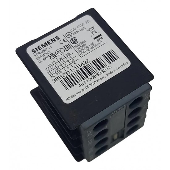 BL CONTATO AUX SIEMENS FRONTAL 2NA+2NF S00-S3 PF PC 1