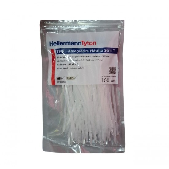 ABRACADEIRA HELLERMANN T 30R C/100 NAT  3,5 X 146 PCTE 1